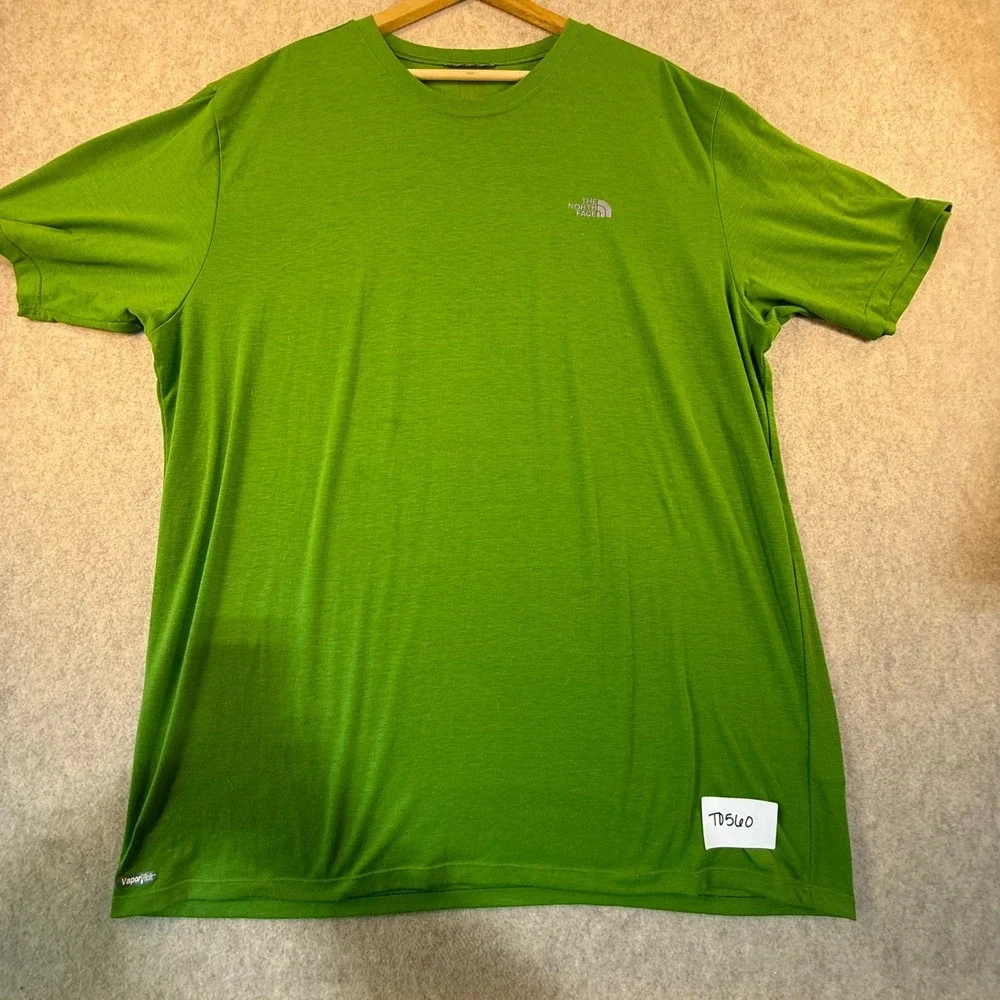 The‎ North Face Mens VaporWick Performance T-Shirt Lime Green Short Sleeve XL